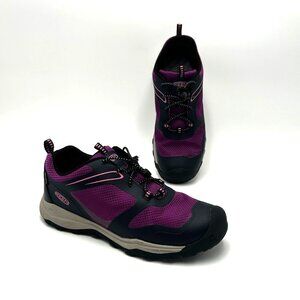 Keen Big Kids Girl's Waterproof Hiking Shoes Purple/Black Size 5 Lightweight